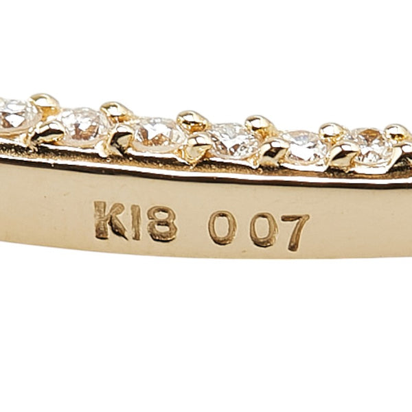 K18YG イエローゴールド ダイヤ0.07ct ネックレス レディース 【中古】