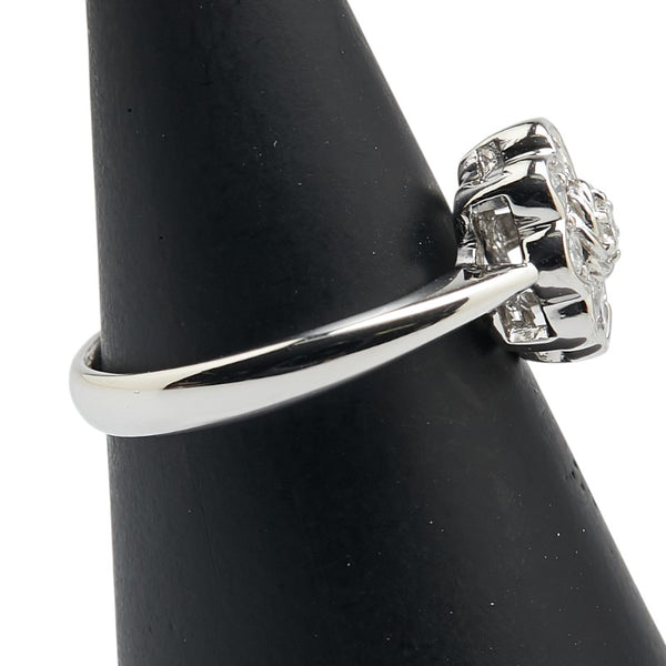 Pt900 プラチナ ダイヤ0.50ct 花 フラワー モチーフ リング 指輪 レディース 11.5号 【中古】