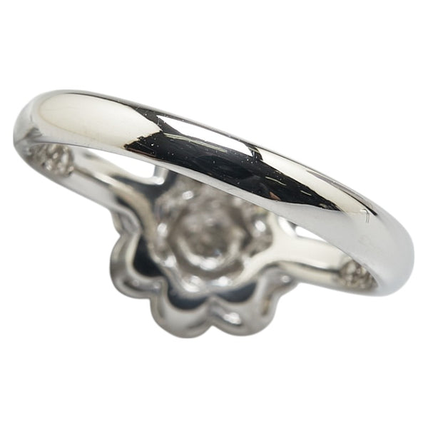 Pt900 プラチナ ダイヤ0.50ct 花 フラワー モチーフ リング 指輪 レディース 11.5号 【中古】