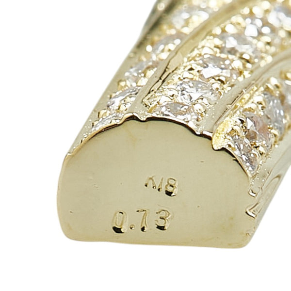 K18YG イエローゴールド ダイヤ0.73ct ペンダントネックレス レディース 【中古】
