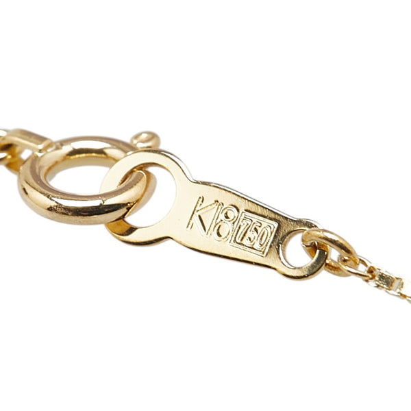 K18YG イエローゴールド ダイヤ0.73ct ペンダントネックレス レディース 【中古】
