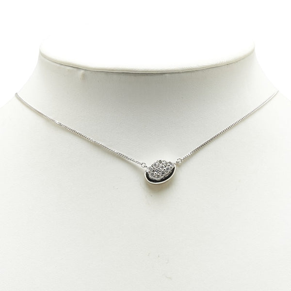 Pt850 プラチナ ダイヤ0.51ct ペンダントネックレス レディース 【中古】