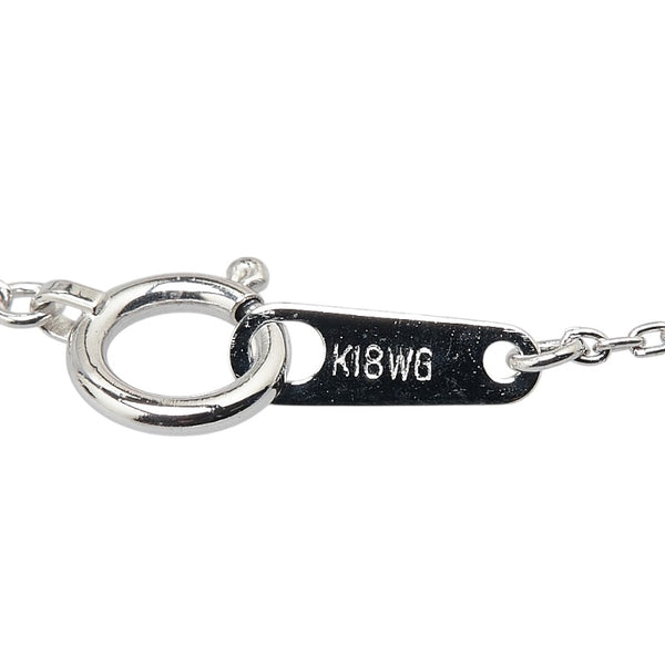 K18WG ホワイトゴールド ダイヤ0.30ct ペンダントネックレス レディース 【中古】