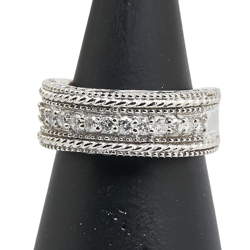 K9 ホワイトゴールド ダイヤ0.33ct パラホワイト リング 指輪 レディース 9.5号 【中古】