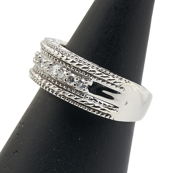 K9 ホワイトゴールド ダイヤ0.33ct パラホワイト リング 指輪 レディース 9.5号 【中古】