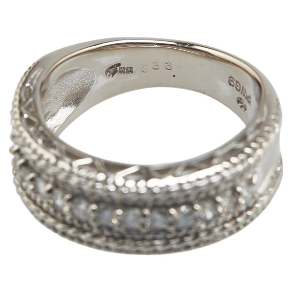 K9 ホワイトゴールド ダイヤ0.33ct パラホワイト リング 指輪 レディース 9.5号 【中古】