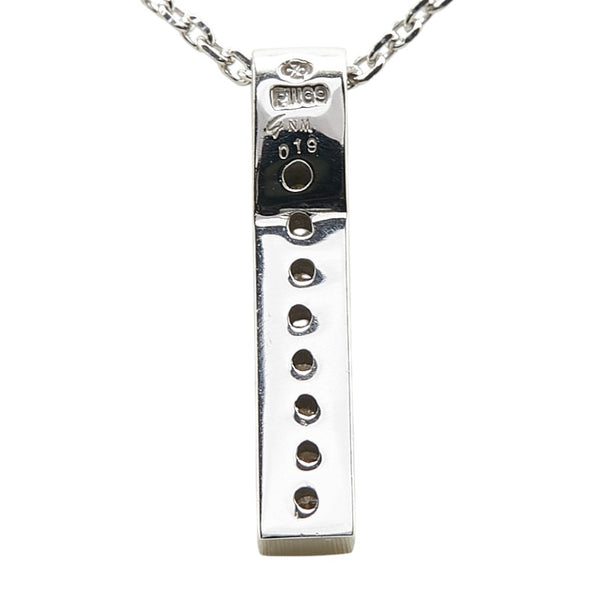 K9 ホワイトゴールド ダイヤ0.19ct ペンダントネックレス レディース 【中古】