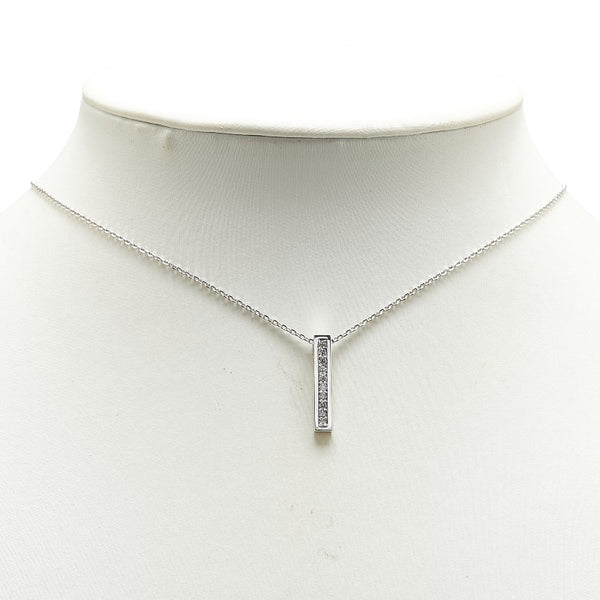 K9 ホワイトゴールド ダイヤ0.19ct ペンダントネックレス レディース 【中古】