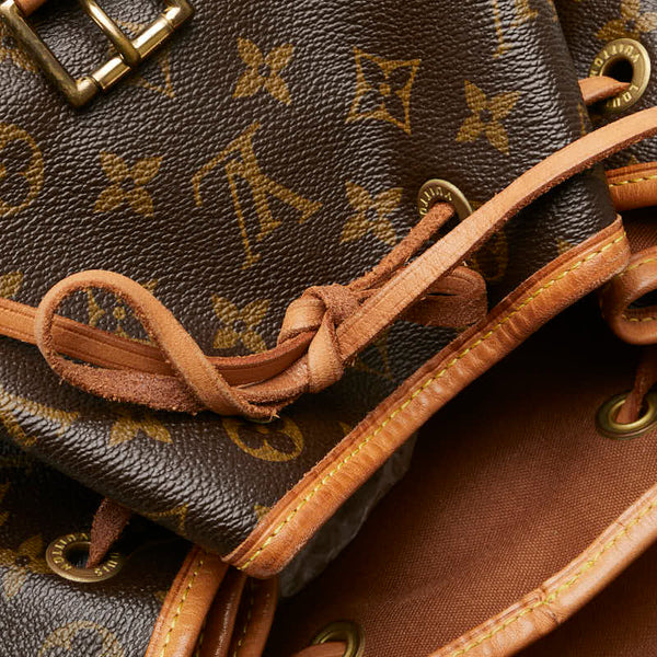 ルイ ヴィトン モノグラム モンスリGM リュック バックパック M51135 ブラウン PVC レザー レディース LOUIS VUITTON 【中古】