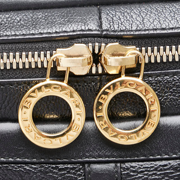 ブルガリ ハンドバッグ トートバッグ ブラック レザー レディース BVLGARI 【中古】