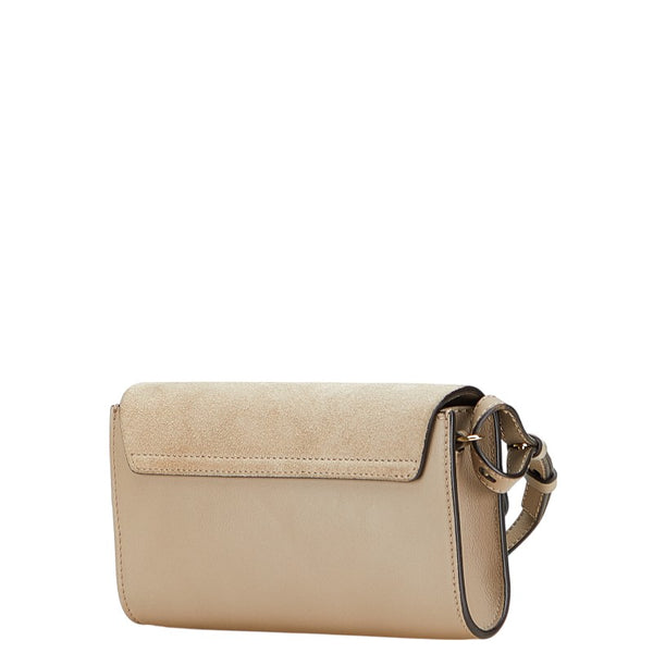クロエ フェイ 斜め掛け ショルダーバッグ グレージュ レザー スウェード レディース Chloe 【中古】