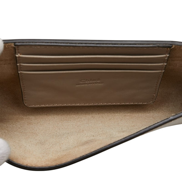 クロエ フェイ 斜め掛け ショルダーバッグ グレージュ レザー スウェード レディース Chloe 【中古】