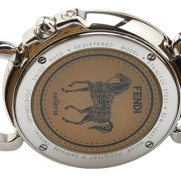 フェンディ セレリア スモールセコンド 腕時計 8100M クオーツ ホワイト文字盤 ステンレススチール レディース FENDI 【中古】