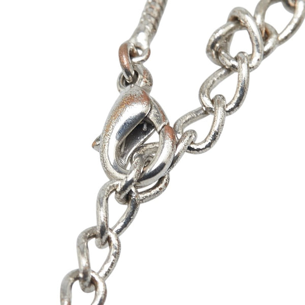 ディオール ハート CDロゴ ネックレス シルバー メタル レディース Dior 【中古】