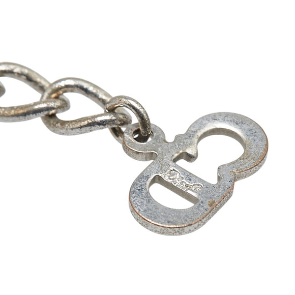 ディオール ハート CDロゴ ネックレス シルバー メタル レディース Dior 【中古】