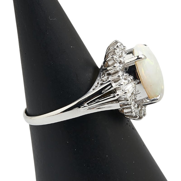 Pt900 プラチナ オパール2.80ct ダイヤ0.61ct リング 指輪 レディース 13号 【中古】