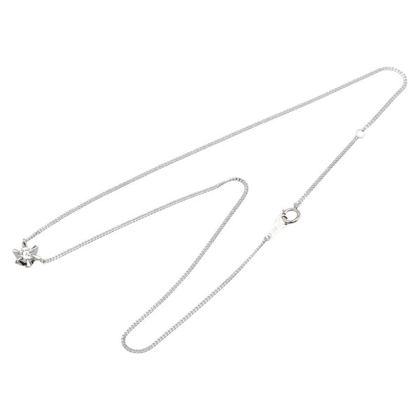 Pt900 プラチナ ダイヤ0.437ct プチ ネックレス レディース 【中古】