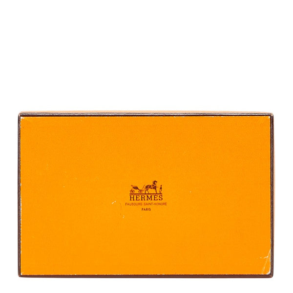 エルメス ベアン 長財布 ブラック ボックスカーフ レディース HERMES 【中古】