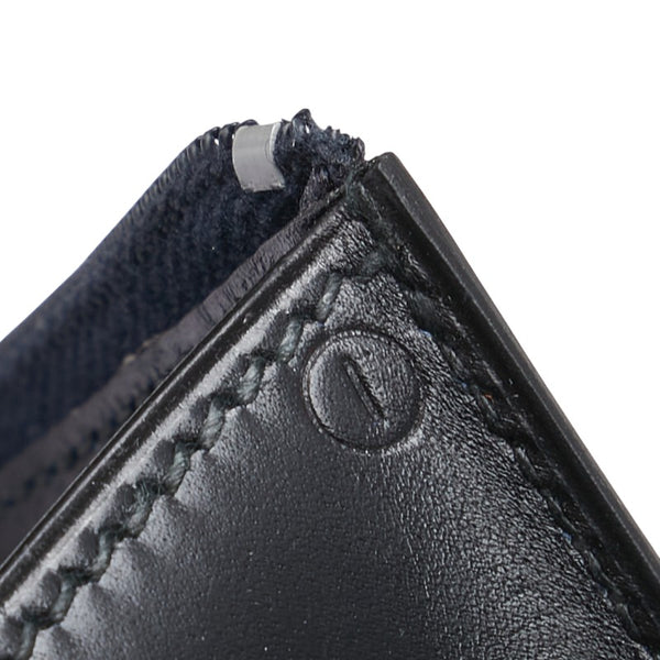 エルメス ベアン 長財布 ブラック ボックスカーフ レディース HERMES 【中古】
