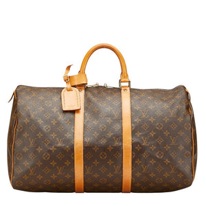 ルイ ヴィトン モノグラム キーポル50 ボストンバッグ トラベルバッグ M41426 ブラウン PVC レザー レディース LOUIS VUITTON 【中古】