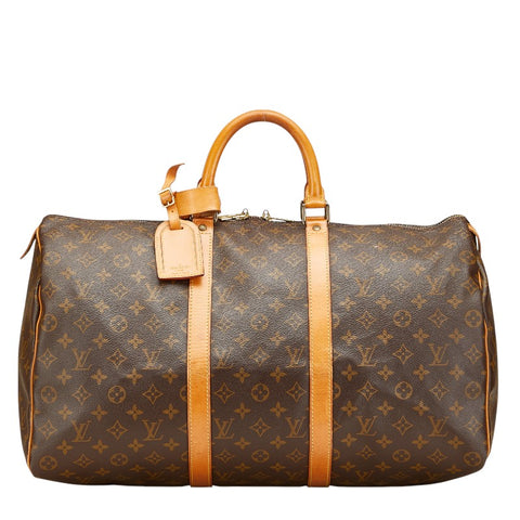 ルイ ヴィトン モノグラム キーポル50 ボストンバッグ トラベルバッグ M41426 ブラウン PVC レザー レディース LOUIS VUITTON 【中古】