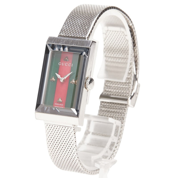 グッチ Gフレーム マザー オブ パール 腕時計 YA147401 クオーツ マルチカラー文字盤 ステンレススチール サファイヤガラス レディース GUCCI 【中古】