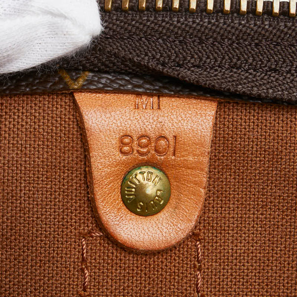 ルイ ヴィトン モノグラム キーポル55 ボストンバッグ トラベルバッグ M41424 ブラウン PVC レザー レディース LOUIS VUITTON 【中古】