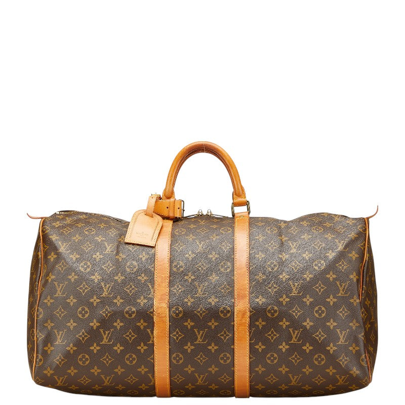 ルイ ヴィトン モノグラム キーポル55 ボストンバッグ トラベルバッグ M41424 ブラウン PVC レザー レディース LOUIS VUITTON 【中古】