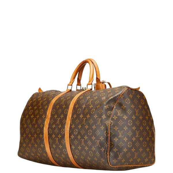 ルイ ヴィトン モノグラム キーポル55 ボストンバッグ トラベルバッグ M41424 ブラウン PVC レザー レディース LOUIS VUITTON 【中古】
