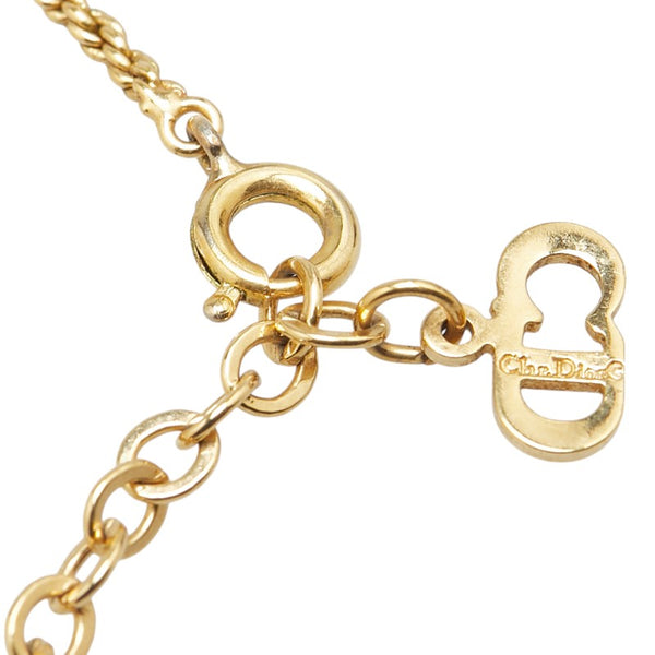 ディオール CDロゴ ネックレス ゴールド メッキ レディース Dior 【中古】