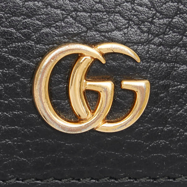 グッチ GGマーモント 6連 キーケース 456118 ブラック レザー レディース GUCCI 【中古】