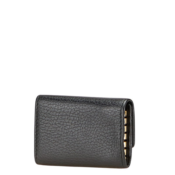 グッチ GGマーモント 6連 キーケース 456118 ブラック レザー レディース GUCCI 【中古】