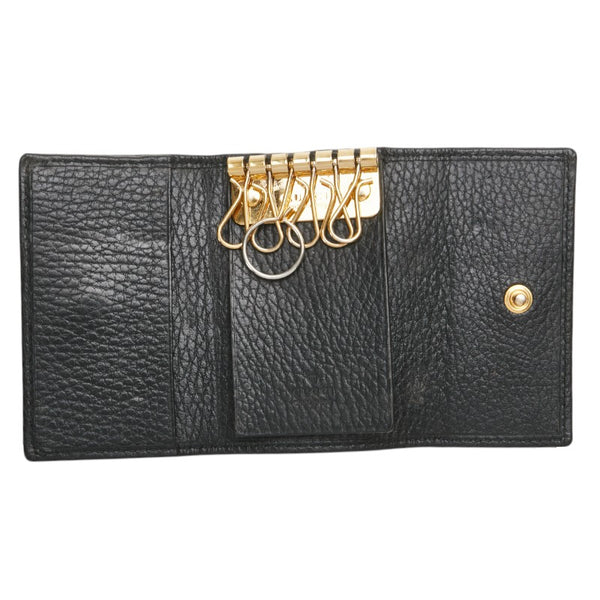 グッチ GGマーモント 6連 キーケース 456118 ブラック レザー レディース GUCCI 【中古】