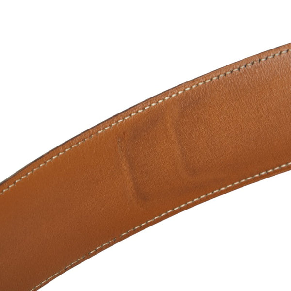 エルメス ホースバックル ベルト サイズ：80 ブラック ブラウン レザー レディース HERMES 【中古】