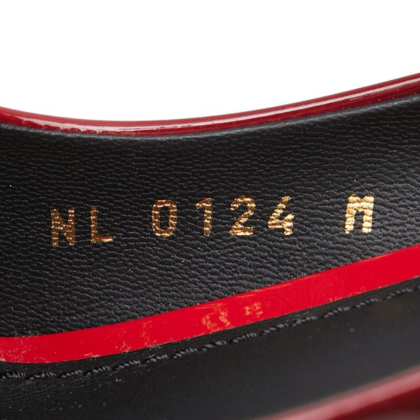 ルイ ヴィトン キューブ グラデーション パンプス ハイヒール サイズ：M/35 レッド ブラック パテントレザー レディース LOUIS VUITTON 【中古】