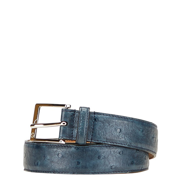 グッチ ベルト サイズ:90/36 345658 ネイビー オーストリッチ レザー レディース GUCCI 【中古】