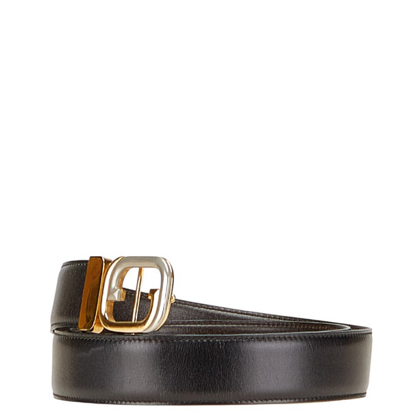 グッチ GGバックル ベルト サイズ:105/42 ブラック ブラウン レザー メンズ GUCCI 【中古】