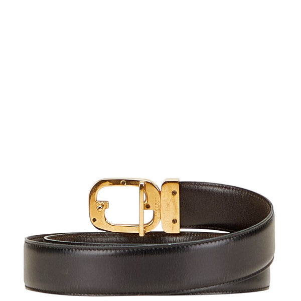 グッチ GGバックル ベルト サイズ:105/42 ブラック ブラウン レザー メンズ GUCCI 【中古】