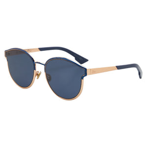 ディオール Symmetric サングラス ブルー ピンクゴールド メタル プラスチック レディース Dior 【中古】