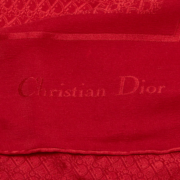 ディオール トロッター スカーフ レッド シルク レディース Dior 【中古】