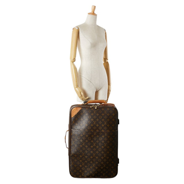 ルイ ヴィトン モノグラム ペガス55 スーツケース キャリーケース M23294 ブラウン PVC レザー レディース LOUIS VUITTON 【中古】