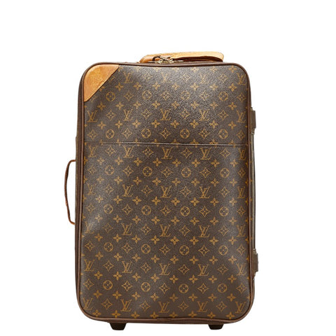 ルイ ヴィトン モノグラム ペガス55 スーツケース キャリーケース M23294 ブラウン PVC レザー レディース LOUIS VUITTON 【中古】