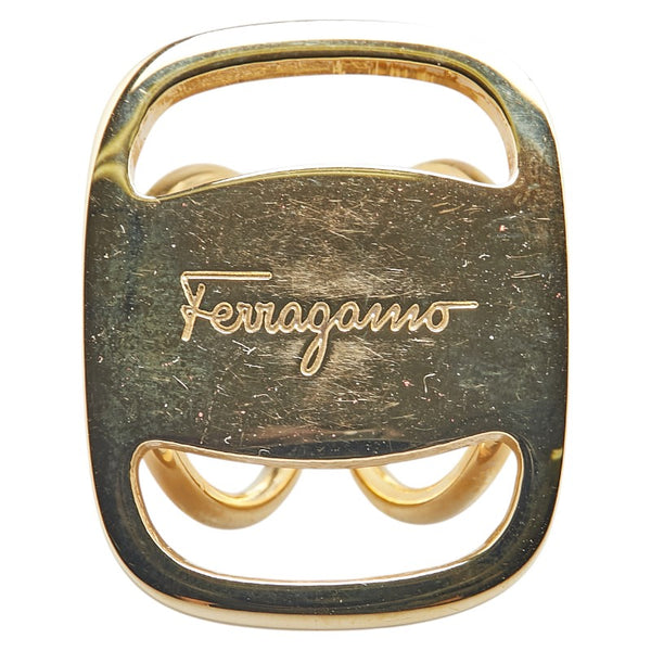 サルヴァトーレフェラガモ ヴァラ スカーフリング ゴールド メッキ レディース Salvatore Ferragamo 【中古】