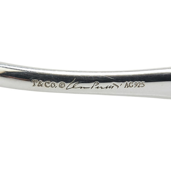 ティファニー エルサ ペレッティ オープン ハート フープ ピアス SV925 シルバー レディース TIFFANY&Co. 【中古】