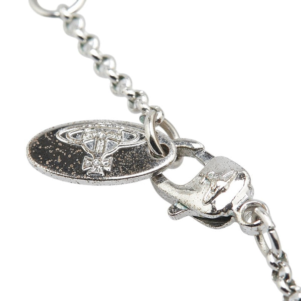 ヴィヴィアンウエストウッド オーブ ペンダント ラインストーン ネックレス シルバー メタル レディース Vivienne Westwood 【中古】