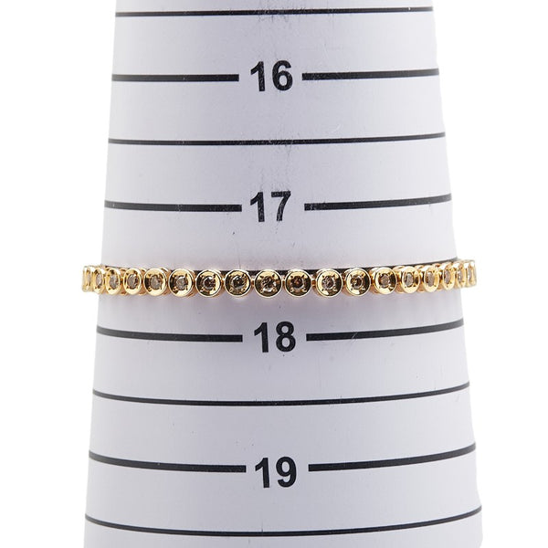 K18YG イエローゴールド ダイヤ2.00ct テニスチェーン ブレスレット レディース 【中古】