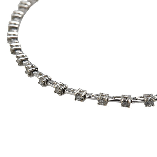 K18WG ホワイトゴールド ダイヤ1.00ct ブレスレット レディース 【中古】