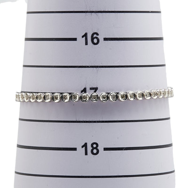 K18WG ホワイトゴールド ダイヤ1.00ct テニスチェーン ブレスレット レディース 【中古】
