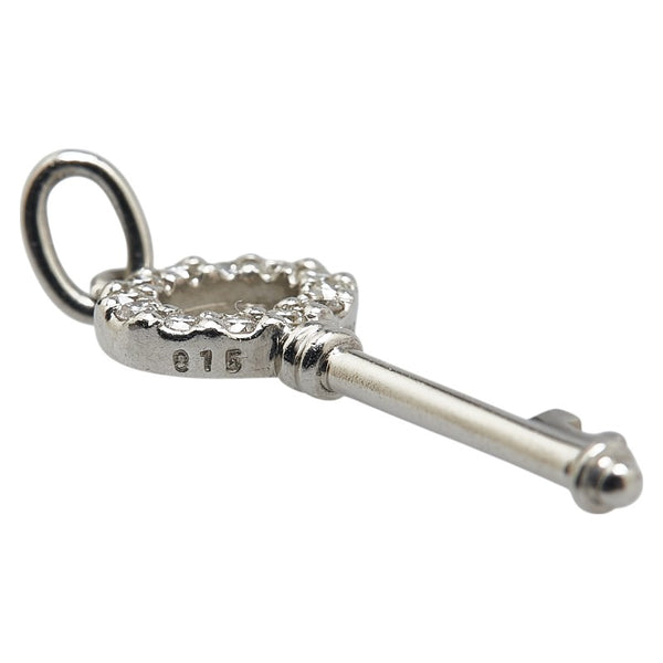 Pt900 プラチナ ダイヤ0.15ct 鍵 カギ モチーフ ペンダントトップ レディース 【中古】