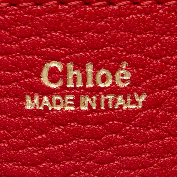 クロエ ドリュー 斜め掛け チェーン ショルダーバッグ レッド レザー レディース Chloe 【中古】